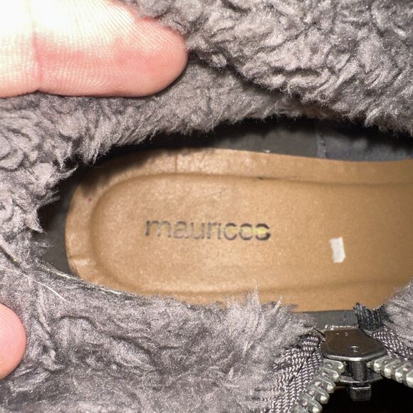 Maurices Regina Sherpa Women's Ankle Boots Size 8 M Black Fold Over Zip-Up - Picture 14 of 14